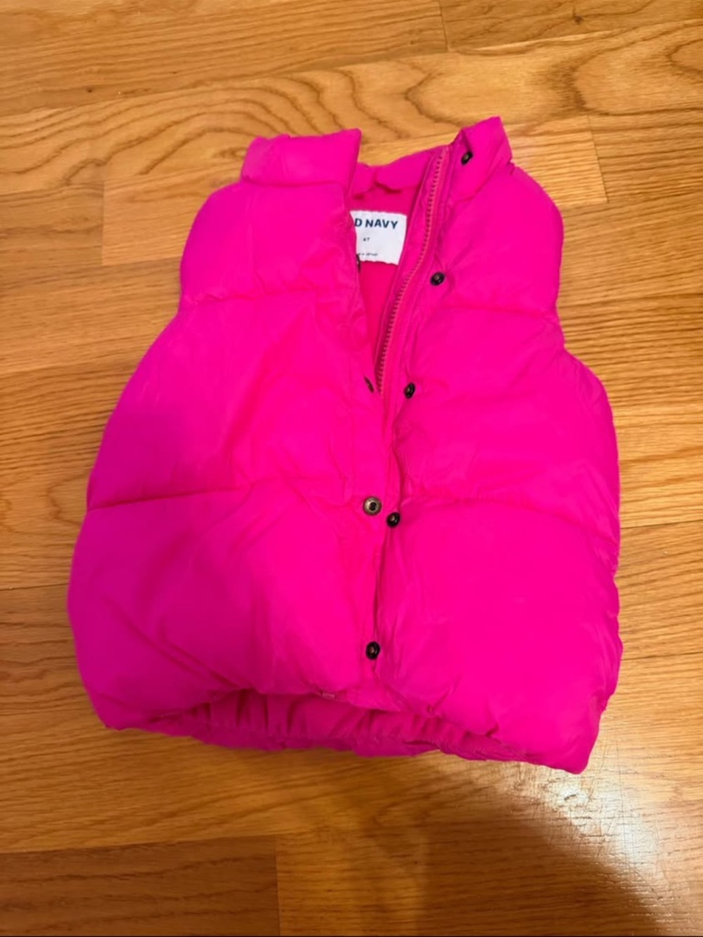 Old Navy Neon Pink Quilted Puffer Vest